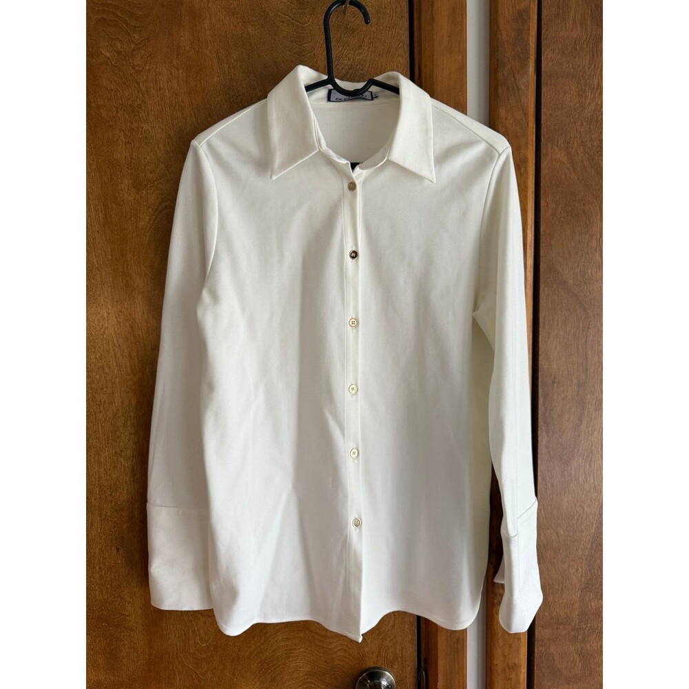 CK Bradley Tenley Ponte Button Down Shirt Sz. Large